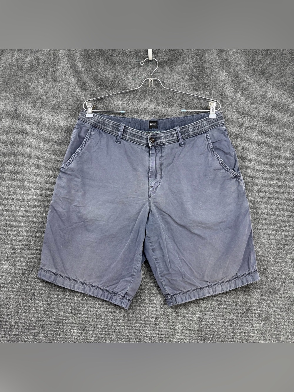 Hugo Boss Washed Out Blue Shorts Men’s 32 9” Inseam Casual Preppy Beach
